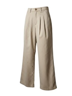 By Together Neutral Pleated Wide-Leg Chinos